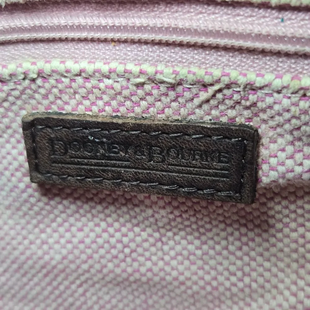 🐢 Dooney & Bourke Croc Embossed Leather Circle Bag.